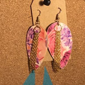 Floral tears drop floral earrings